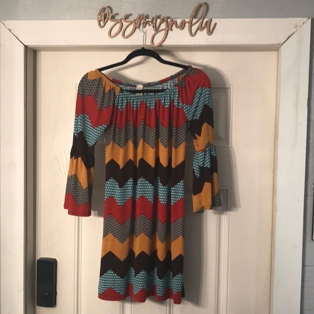 Patchwork Chevron Tunic Top